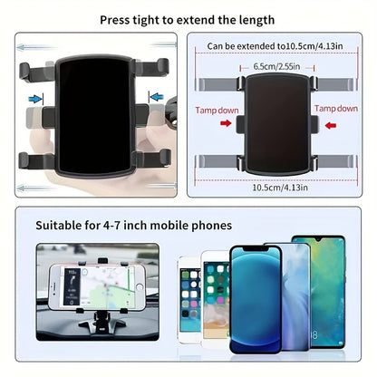 Suporte para telemóvel para automóvel ajustável em ângulo: Rode e fixe o seu telefone para uma fácil acessibilidade