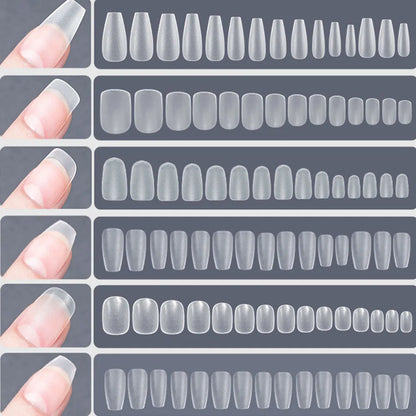 120 unidades/saco Pontas de unhas/postiças de pressão mate suaves