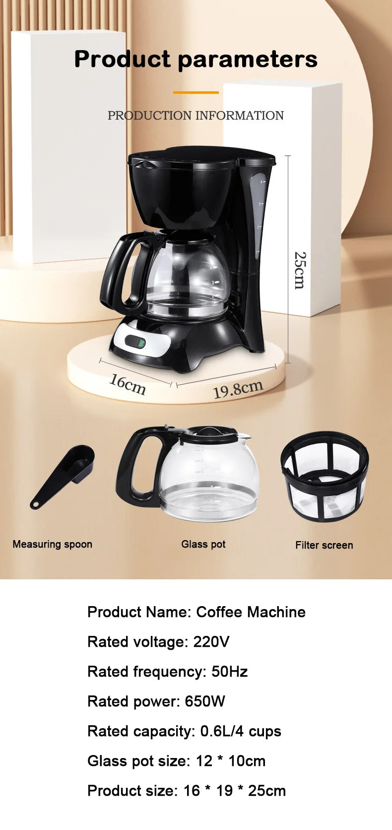 Máquina de café semiautomática de chá americano, expresso 220V