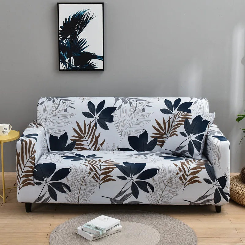 1pc Capas de sofá elásticas com impressão floral elegante