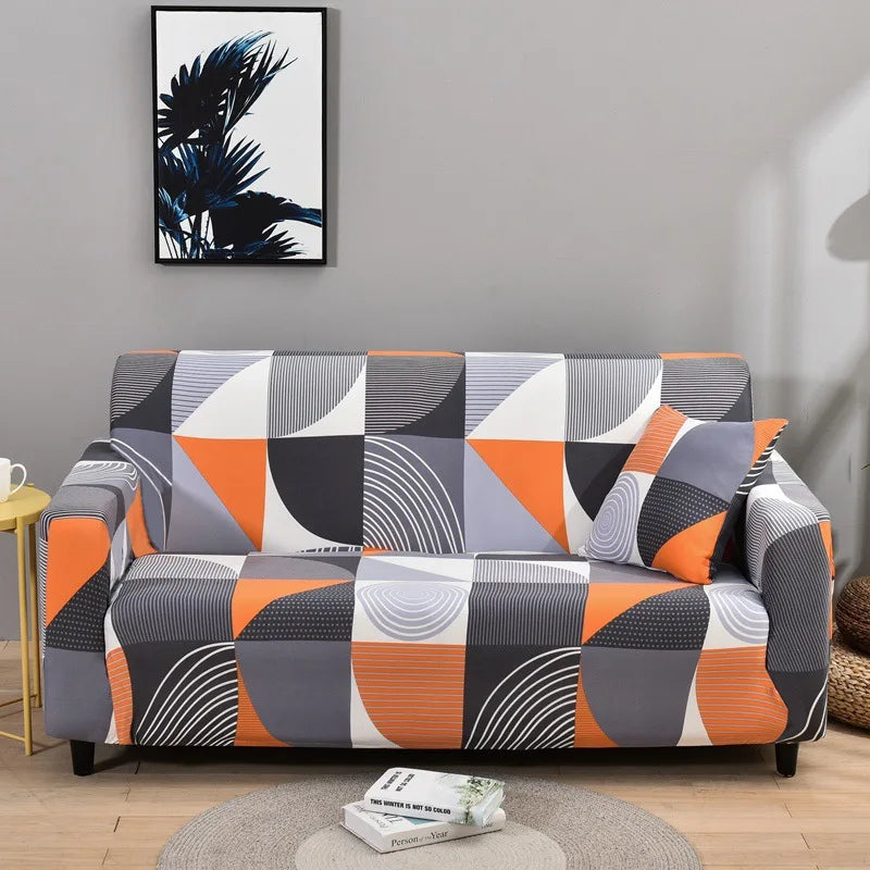 1pc Capas de sofá elásticas com impressão floral elegante