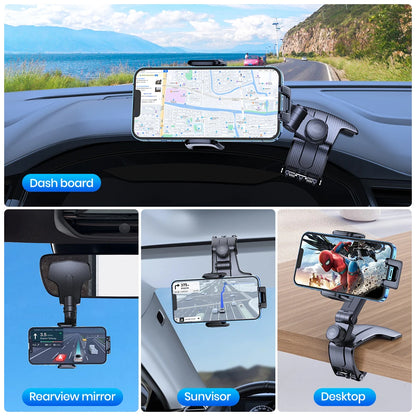 TOPK Suporte para telemóvel no painel de instrumentos do carro Rotação de 360 graus