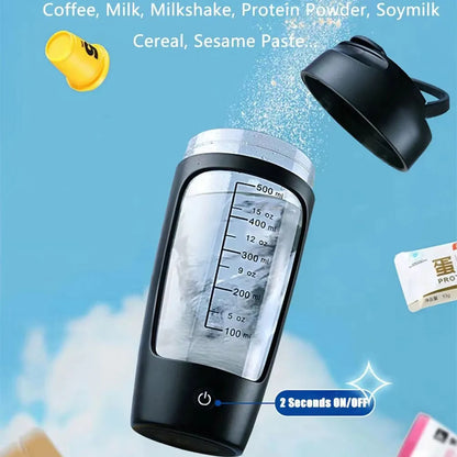 Copo misturador automático de proteínas elétrico portátil recarregável de 1200mAh
