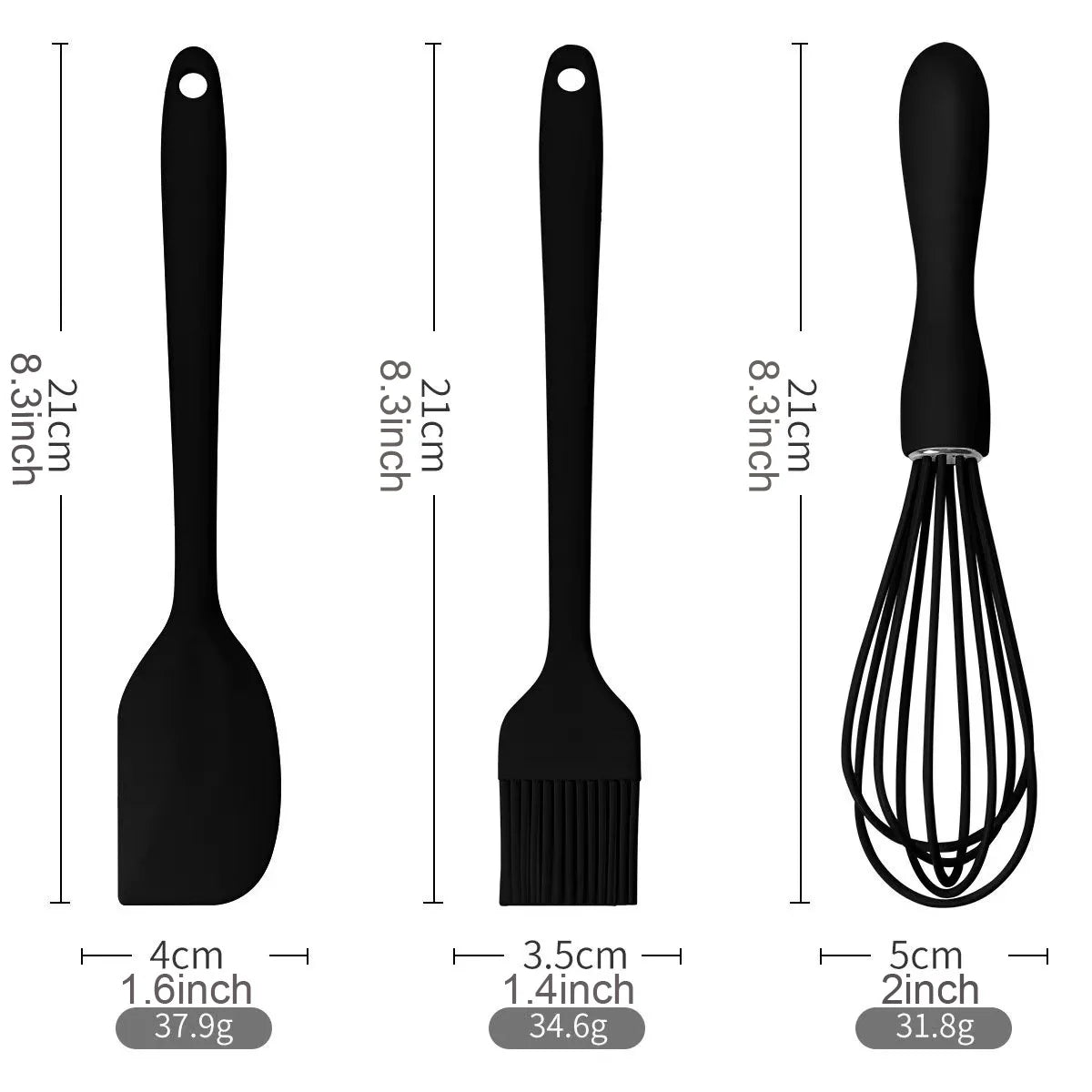 Conjunto para cozer em silicone 3 PCS
