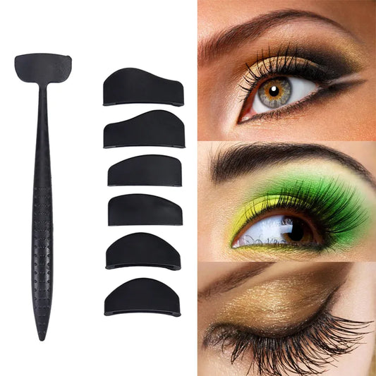 Maquilhagem de olhos perfeita com o kit utensilio de silicone preto para mulheres