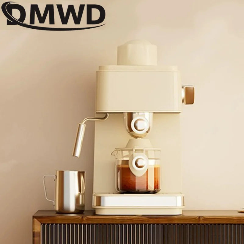 Pump Pressure Italian Automatic Coffee Machine 5Bar American Espresso Cafe Maker Tea Boiler Cappuccino Latte Milk Foam Frother