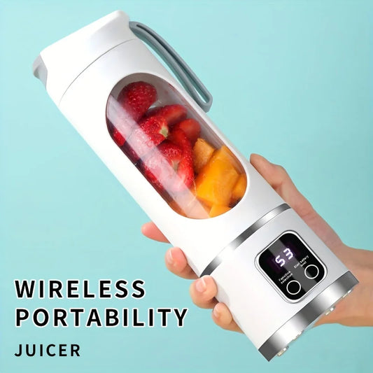 Espremedor de sumos portátil de 450 ml com ecrã digital LED Carregamento USB