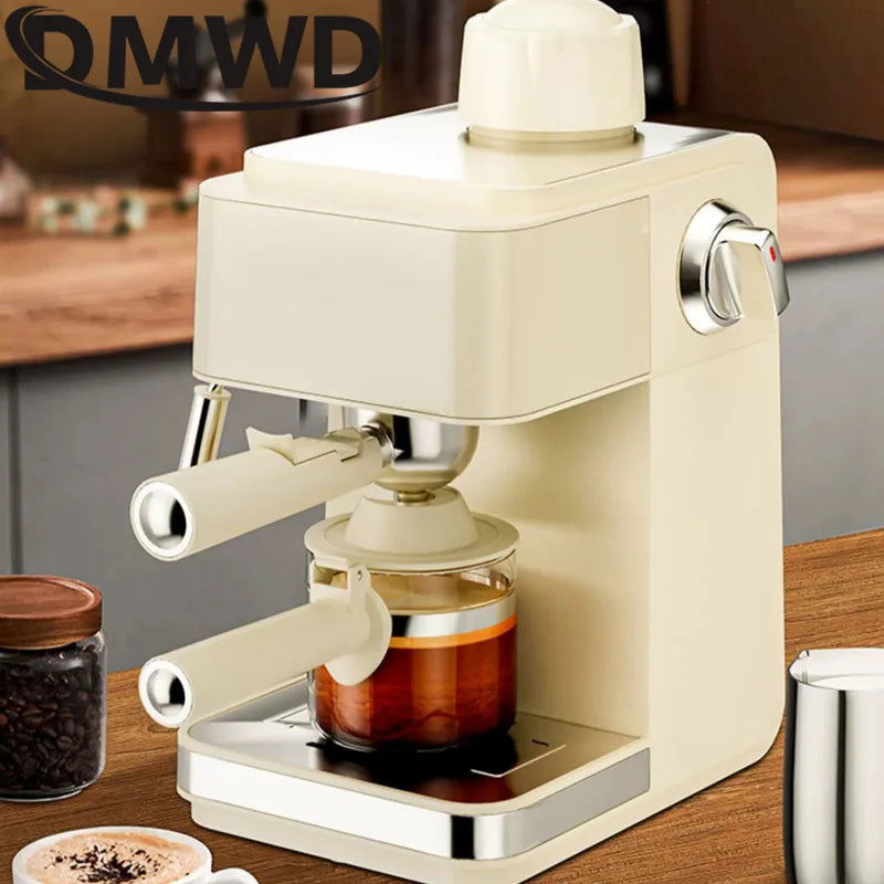 Pump Pressure Italian Automatic Coffee Machine 5Bar American Espresso Cafe Maker Tea Boiler Cappuccino Latte Milk Foam Frother