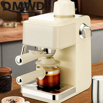 Pump Pressure Italian Automatic Coffee Machine 5Bar American Espresso Cafe Maker Tea Boiler Cappuccino Latte Milk Foam Frother